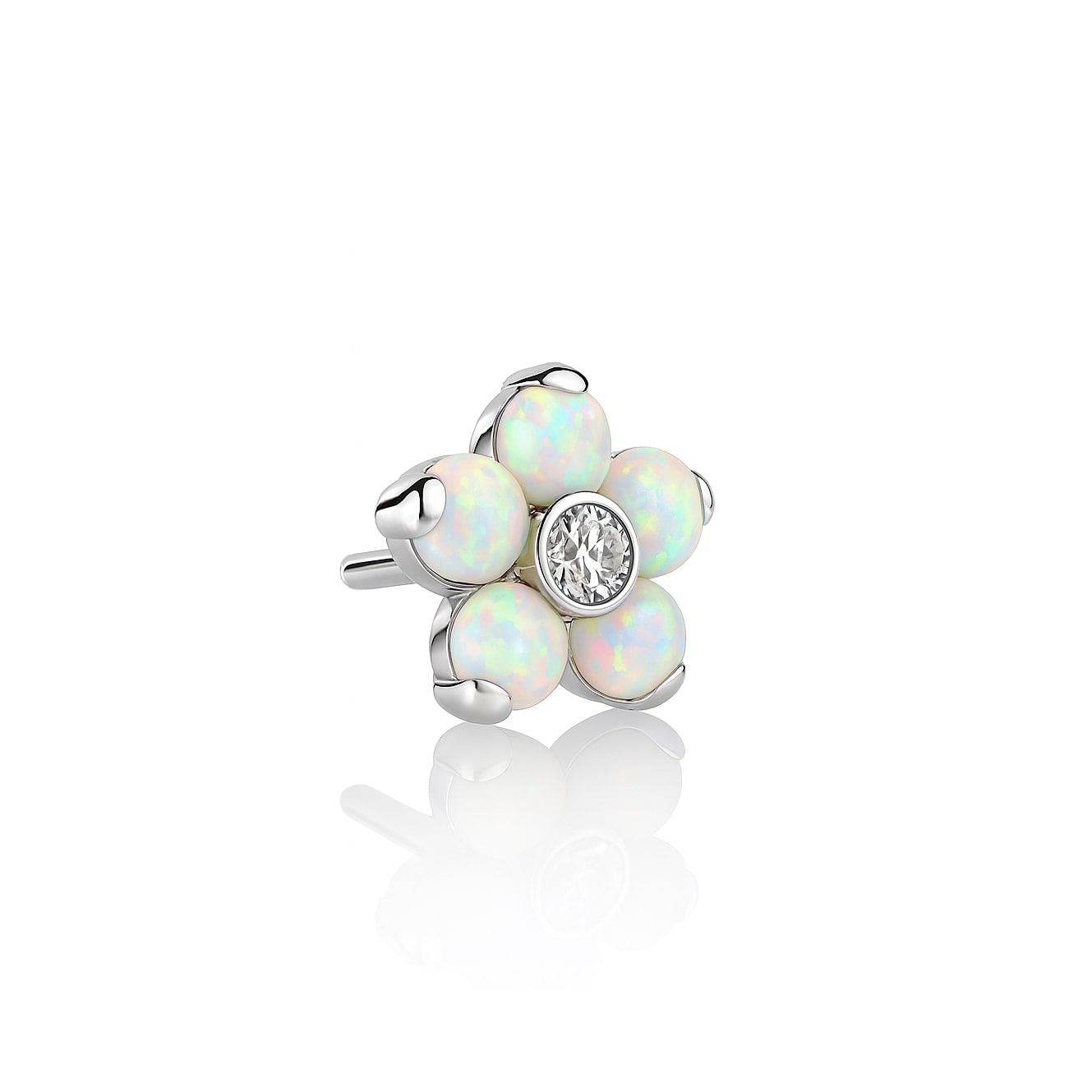 White Opal + White CZ